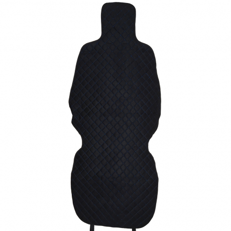 RED Комплект накидок сиденья алькантара на м/автобус (3м) перед черн.ромб/син.нить RAlkMikBlack111