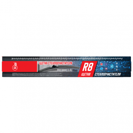  RED Щетка стеклоочистителя бескаркасная с переходниками 20"-500мм R8-20-500