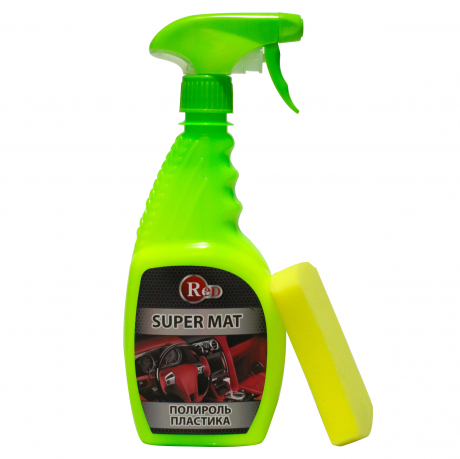  RED R4502 Полироль пластика матовый с губкой Super Mat 500мл 1/15шт с доставкой Краснодар, Краснодарский край