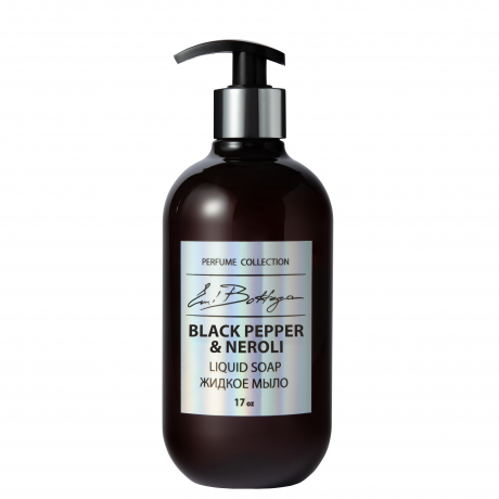 EMP1006 Emi Bottega Мыло парфюмированное BLACK PEPPER & NEROLI 500мл 1/16 шт