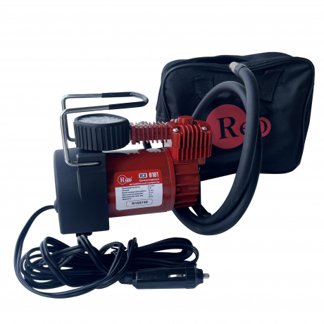  RED RCA0101 Компрессор металлический одноцилиндровый 50л/мин в прикуриватель в сумке 10АТМ 1/8шт