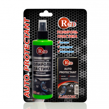  RED R4260 Полироль пластика матовый с губкой "Классик" 250мл в бл. 1шт./12шт. с доставкой Краснодар, Краснодарский край