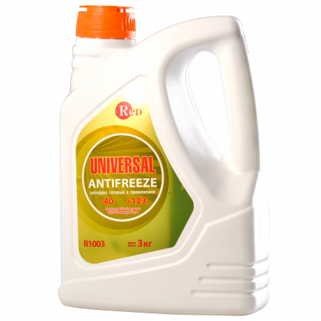  RED Антифриз, готовый к применению Universal ЖЕЛТЫЙ 3кг R1003 1/4шт с доставкой Краснодар, Краснодарский край