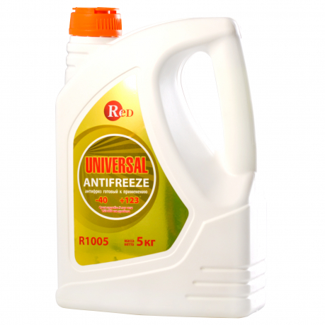  RED Антифриз, готовый к применению Universal ЖЕЛТЫЙ 5кг R1005 1/3шт с доставкой Краснодар, Краснодарский край