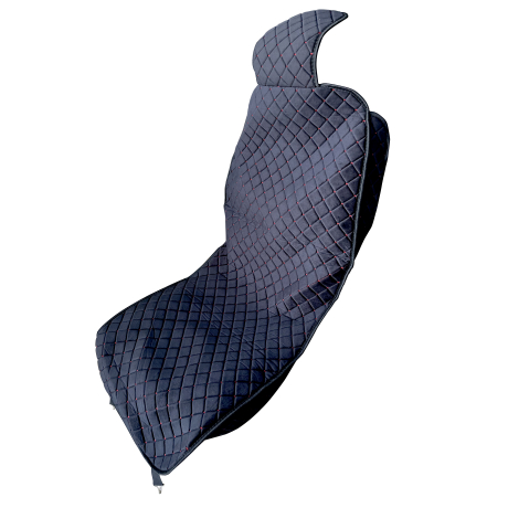 HOLA Комплект накидок сиденья велюр ПЕРЕД ромб с боками черный/красная строчка HCNV2 с доставкой Краснодар, Краснодарский край