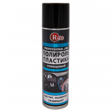  RED R4337 Полироль пластика глянцевый "Черный кристалл" (аэрозоль) 330мл 1/12шт