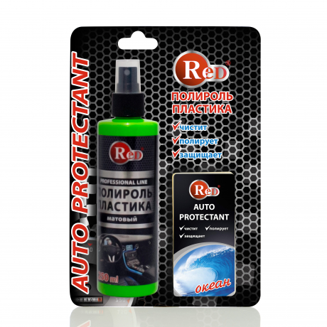  RED R4266 Полироль пластика матовый с губкой ОКЕАН" 250мл в бл. 1шт./12шт. с доставкой Краснодар, Краснодарский край