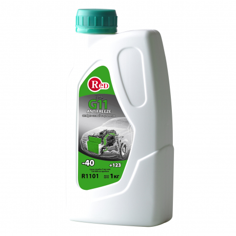  RED Антифриз, готовый к применению G11 ЗЕЛЕНЫЙ 1кг R1101 1/10шт с доставкой Краснодар, Краснодарский край