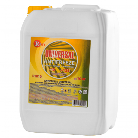  RED Антифриз, готовый к применению Universal ЖЕЛТЫЙ 10кг R1010 1/1шт с доставкой Краснодар, Краснодарский край
